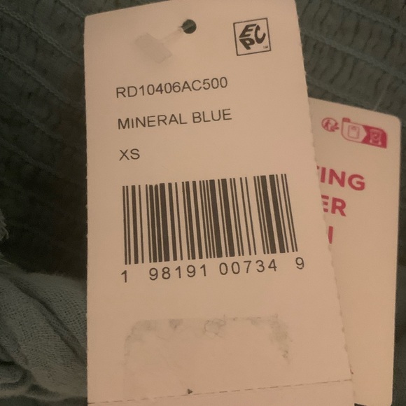 Roxy Mineral Blue Long Sleeve Baby Doll Dress Sizes (XS & XXL) (1 of each) - Picture 4 of 5